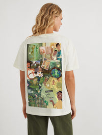 Disney Princess Princess And The Frog Poster T-Shirt In White Tops & T-Shirts Skinnydip London