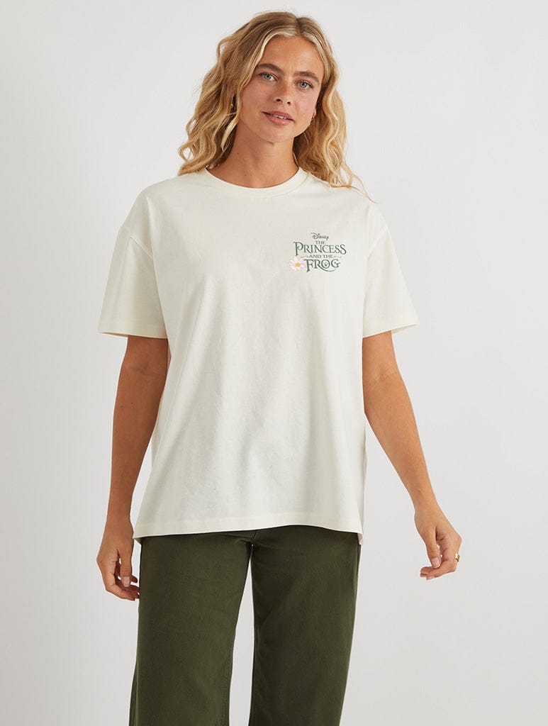 Disney Princess Princess And The Frog Poster T-Shirt In White Tops & T-Shirts Skinnydip London