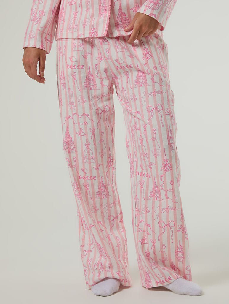 Disney Princess Stripe Pyjama Set with Scrunchie Lingerie & Nightwear Skinnydip London