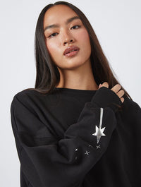 Disney Silver Embroidered Castle Sweatshirt Hoodies & Sweatshirts Skinnydip London