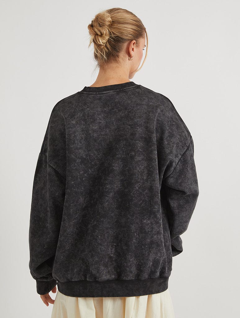 Disney Steamboat Willie Sweatshirt In Acid Wash Hoodies & Sweatshirts Skinnydip London