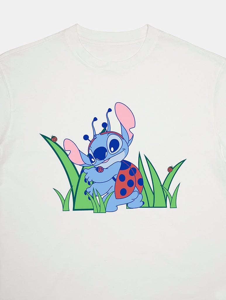 Disney Stitch Ladybird Baby T-Shirt In White Tops & T-Shirts Skinnydip London
