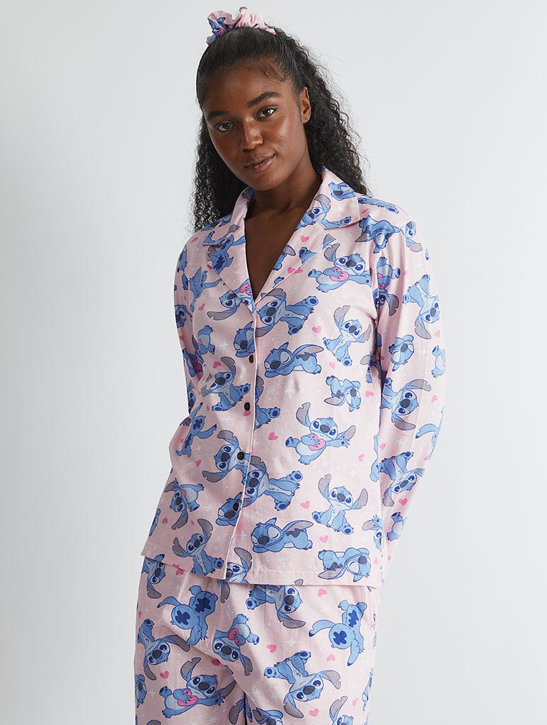 Disney Stitch Pyjama Set in Pink Lingerie & Nightwear Skinnydip London