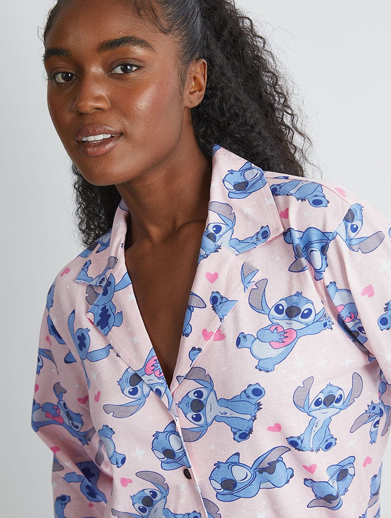 Disney Stitch Pyjama Set in Pink Lingerie & Nightwear Skinnydip London
