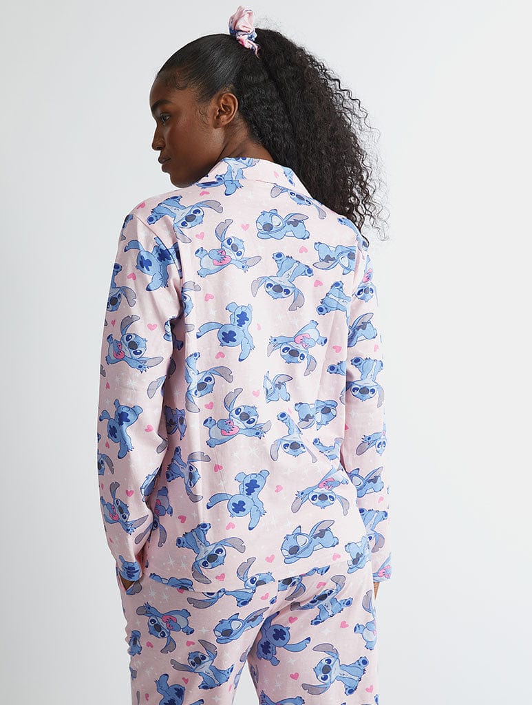 Disney Stitch Pyjama Set in Pink Lingerie & Nightwear Skinnydip London