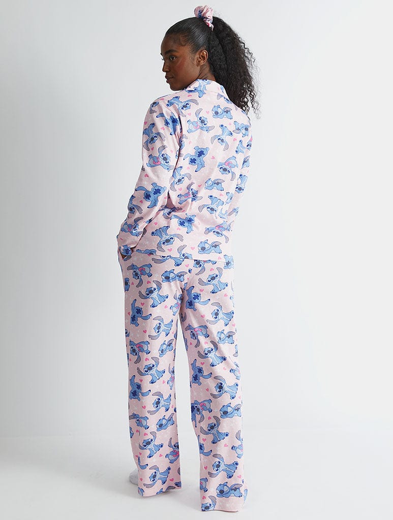 Disney Stitch Pyjama Set in Pink Lingerie & Nightwear Skinnydip London