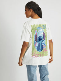 Disney Stitch Says Relax T-Shirt In White Tops & T-Shirts Skinnydip London