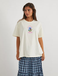 Disney Stitch Spring Vibes T-Shirt In White Tops & T-Shirts Skinnydip London