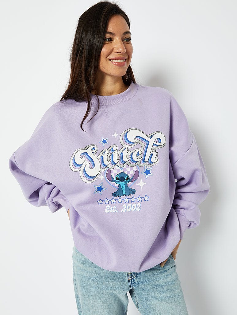 Disney Stitch Varsity Sweatshirt Hoodies & Sweatshirts Skinnydip London