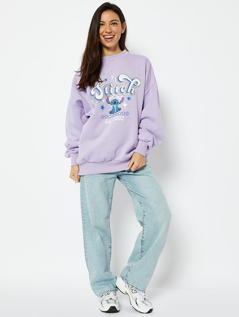 Disney Stitch Varsity Sweatshirt Hoodies & Sweatshirts Skinnydip London