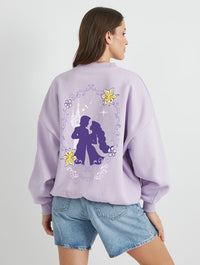 Disney Tangled Silhouette Sweatshirt In Lilac Hoodies & Sweatshirts Skinnydip London