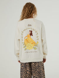 Disney The Beauty And The Beast A Tale As Old As Time Sweatshirt In White Hoodies & Sweatshirts Skinnydip London