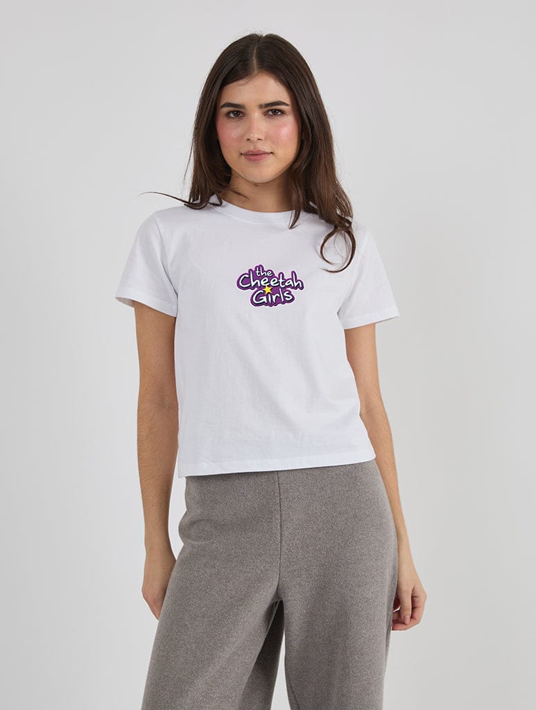 Disney The Cheetah Girls Baby Tee In White Tops & T-Shirts Skinnydip London