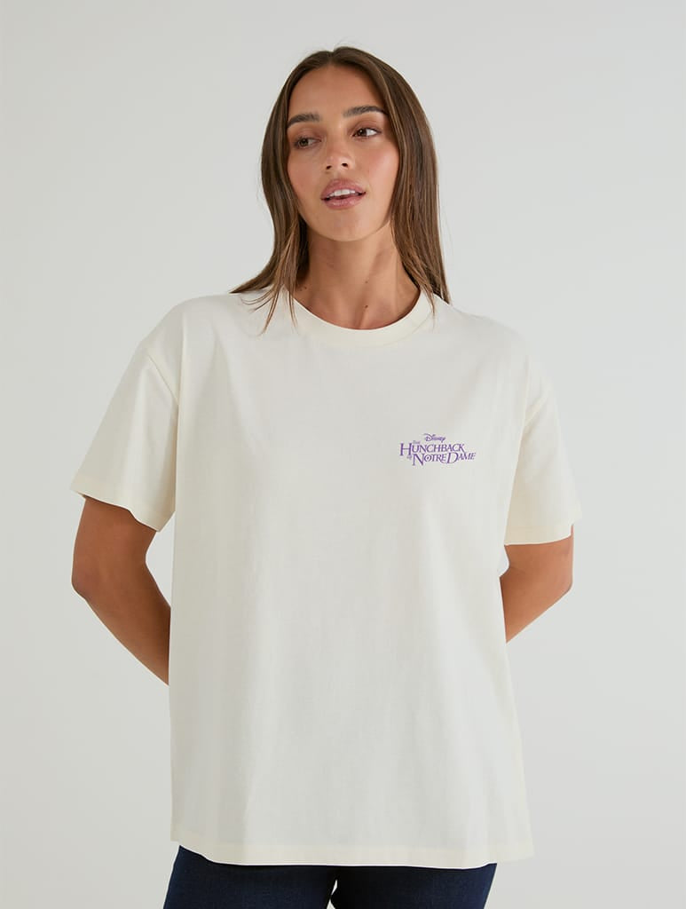 Disney The Hunchback Of Notre Dame Poster T-Shirt In White Tops & T-Shirts Skinnydip London