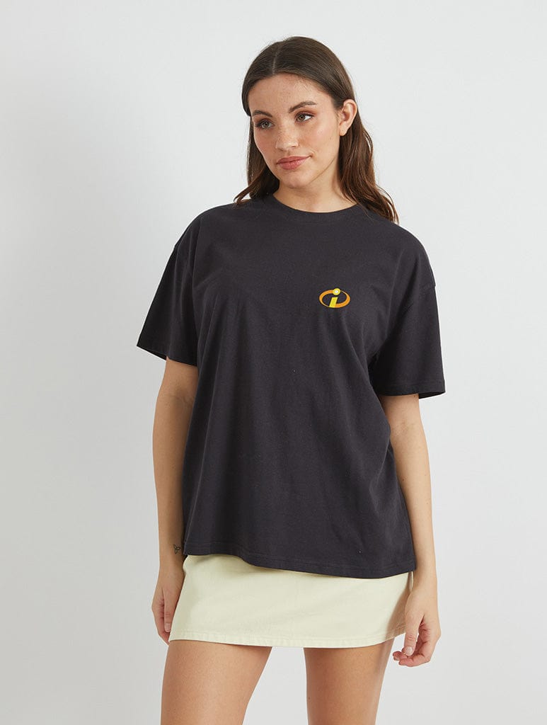 Disney The Incredibles Poster T-Shirt In Black Tops & T-Shirts Skinnydip London