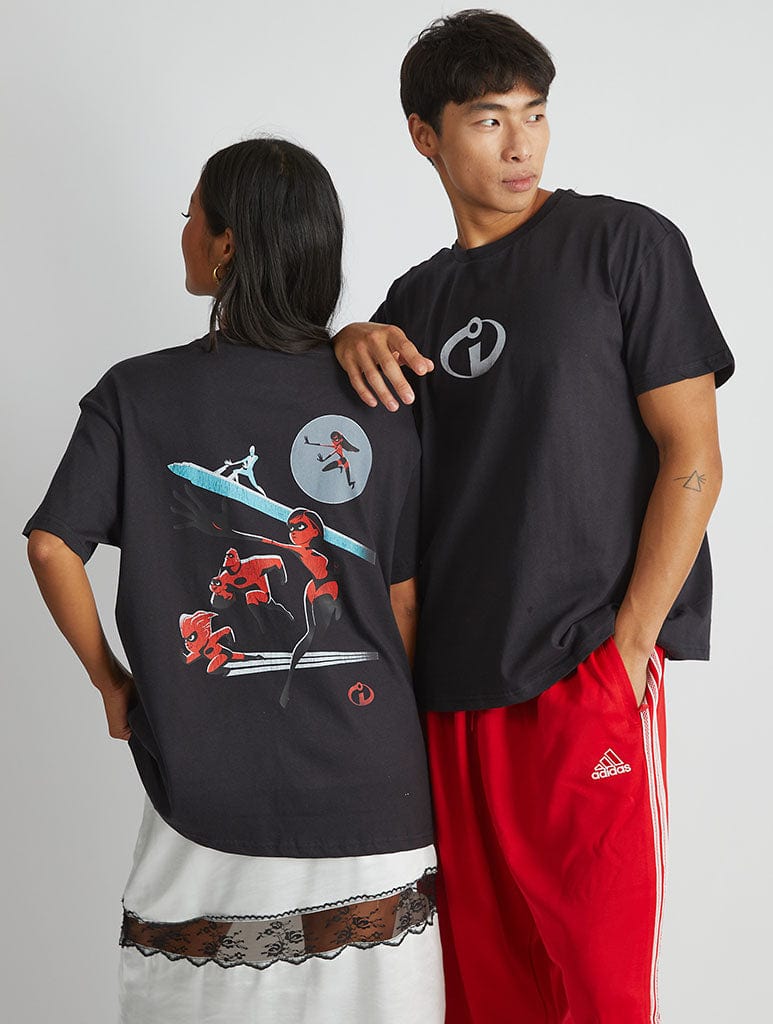 Disney The Incredibles T-Shirt In Black Tops & T-Shirts Skinnydip London