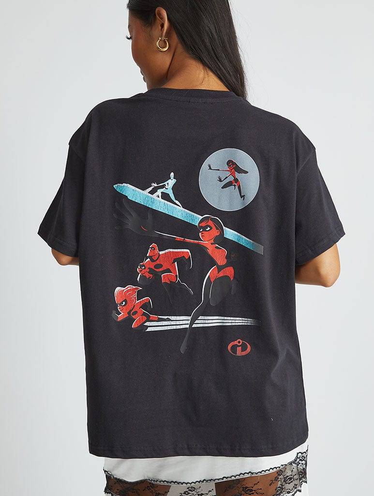 Disney The Incredibles T-Shirt In Black Tops & T-Shirts Skinnydip London