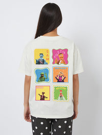 Disney The Muppets Character Poster T-Shirt In White Tops & T-Shirts Skinnydip London