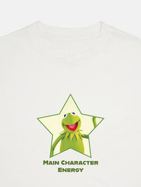 Disney The Muppets Kermit Main Character Energy Baby T-Shirt In White Tops & T-Shirts Skinnydip London