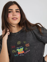Disney Toy Story Poster Acid Wash T-Shirt Tops & T-Shirts Skinnydip London