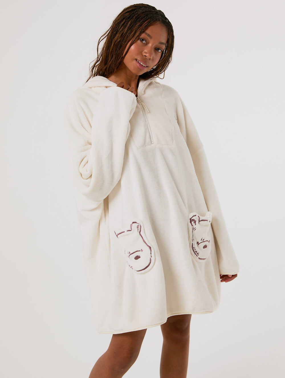 Disney Winnie the Pooh 3D Ears Blanket Hoodie Lingerie & Nightwear Skinnydip London