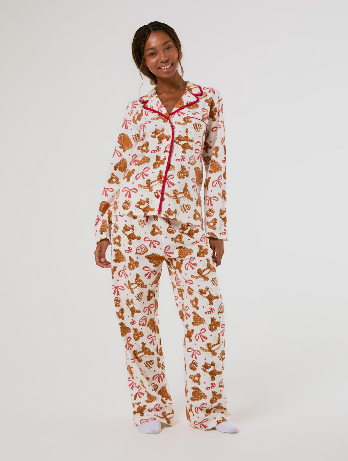 Disney Winnie the Pooh Christmas Pyjama Set with Scrunchie Lingerie & Nightwear Skinnydip London