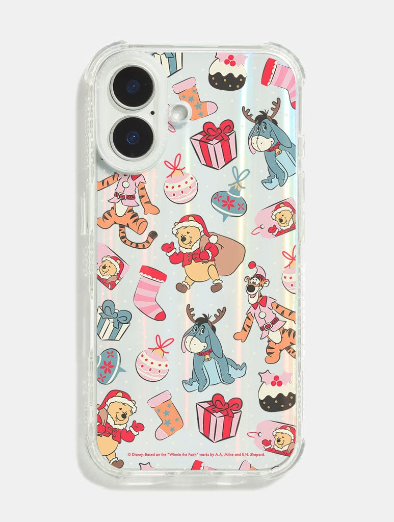 Disney Winnie The Pooh Christmas Repeat Shock iPhone Case Phone Cases Skinnydip London