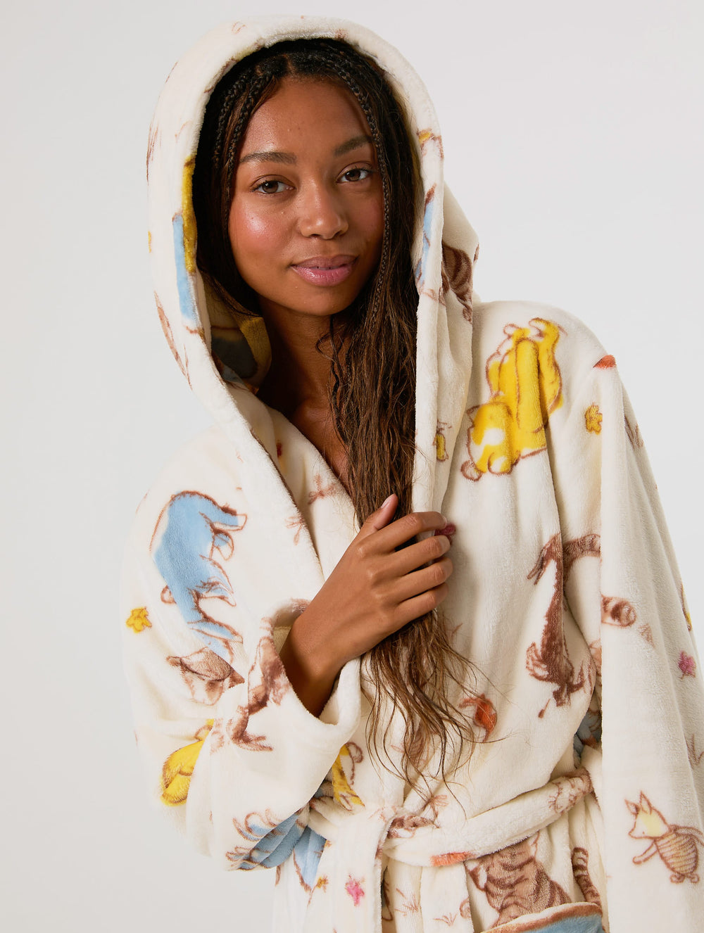 Disney Winnie the Pooh Ecru Dressing Gown Lingerie & Nightwear Skinnydip London