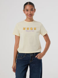 Disney Winnie The Pooh Faces Baby T-Shirt In Butter Yellow Tops & T-Shirts Skinnydip London