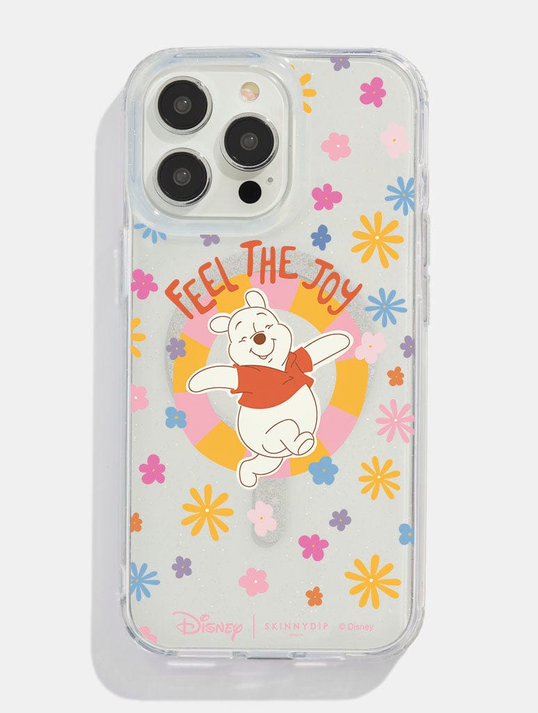 Disney Winnie The Pooh Feel The Joy Glitter MagSafe iPhone Case Phone Cases Skinnydip London