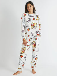 Disney Winnie The Pooh Fleece Pyjama Set Lingerie & Nightwear Skinnydip London