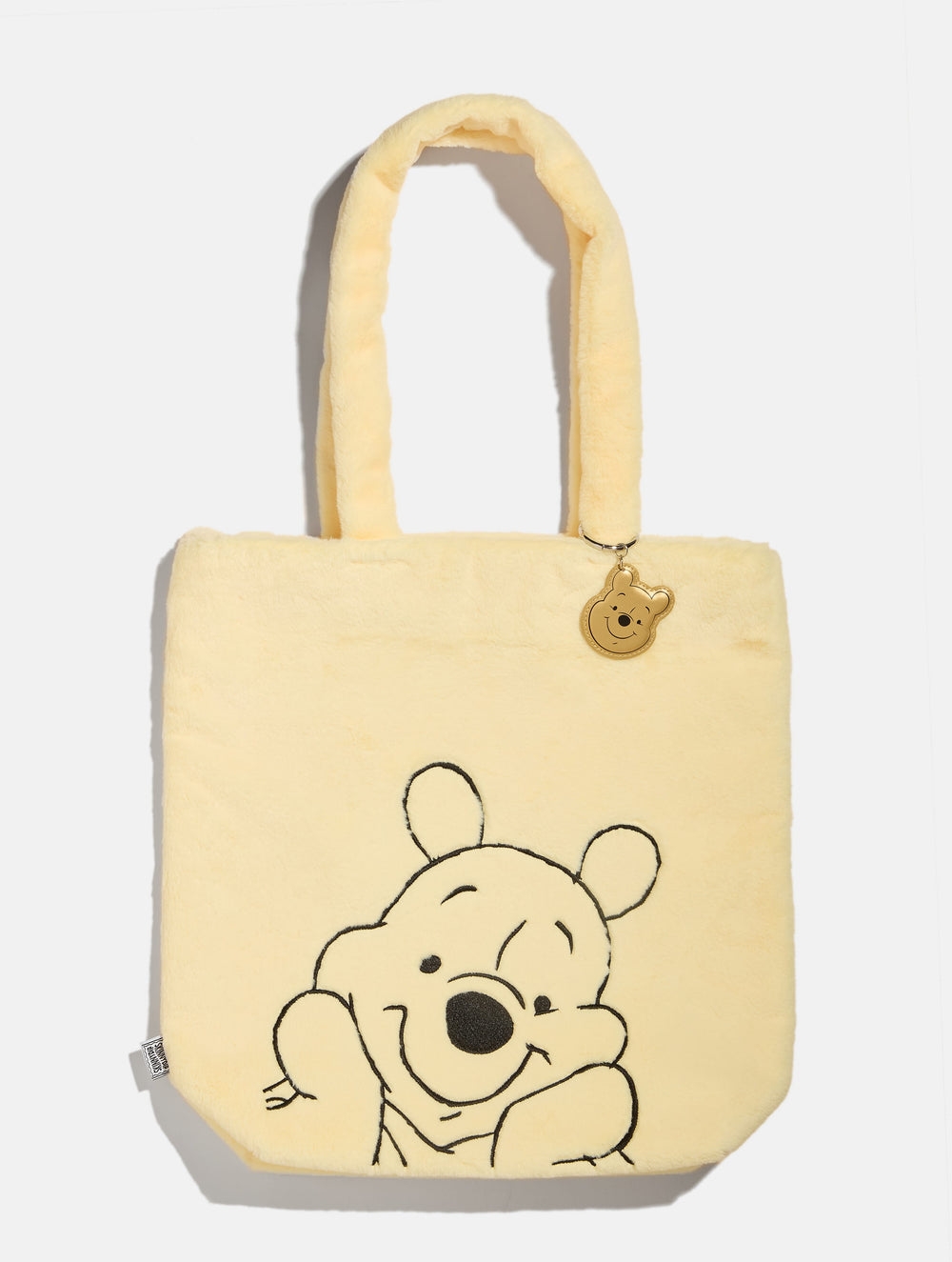 Disney Winnie the Pooh Fluffy Tote Bag with Chrome Charm Printed Tote Bags Skinnydip London