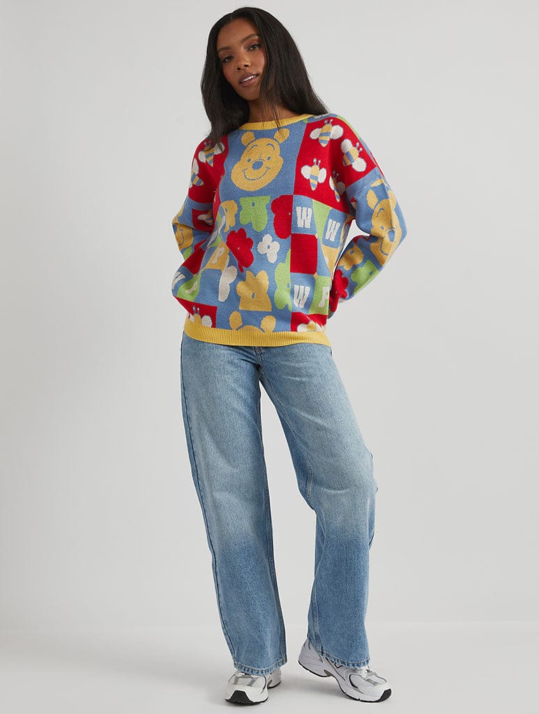 Disney Winnie The Pooh Knitted Jumper Jumpers & Cardigans Skinnydip London
