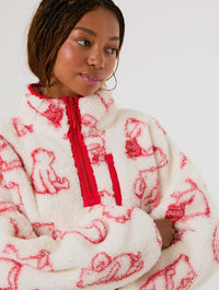 Disney Winnie the Pooh Outline Fleece Jacket Clothing : Jacket : Outerwear Skinnydip London