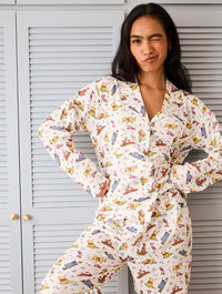 Disney Winnie The Pooh Pyjama Set in Ecru Lingerie & Nightwear Skinnydip London