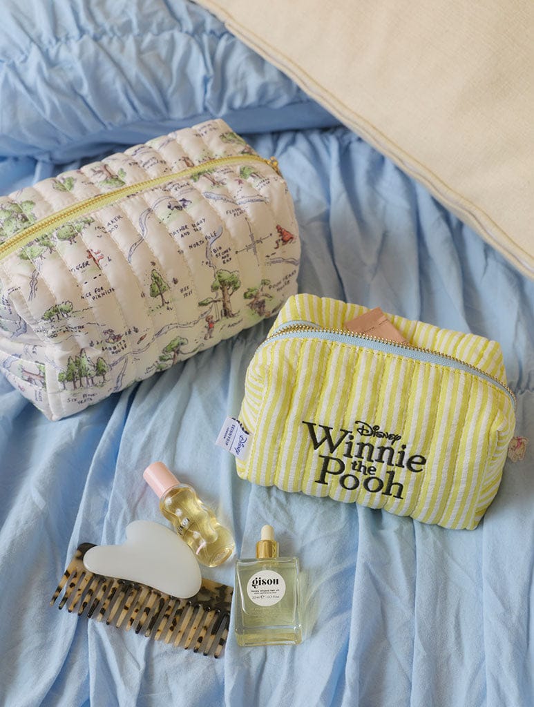 Disney Winnie the Pooh Quilted Makeup Bag Set Makeup Bags & Wash Bags Skinnydip London
