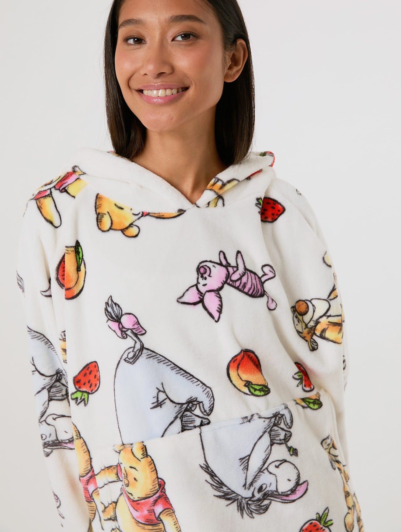 Disney Winnie the Pooh Strawberry Blanket Hoodie Lingerie & Nightwear Skinnydip London