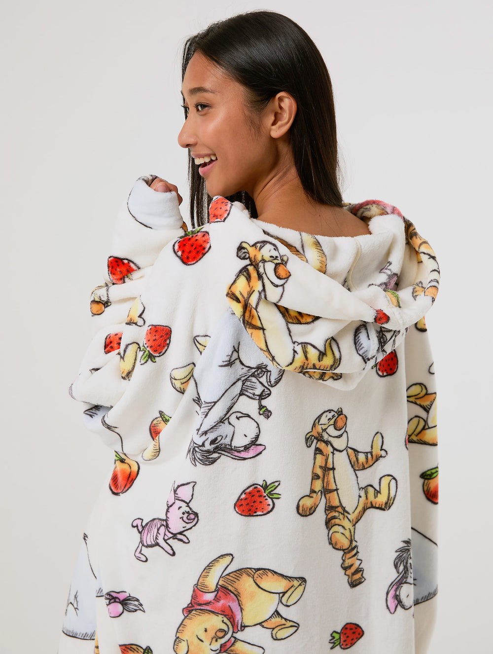 Disney Winnie the Pooh Strawberry Blanket Hoodie Lingerie & Nightwear Skinnydip London