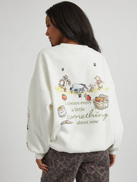 Disney Winnie The Pooh Strawberry Sweatshirt in Ecru Hoodies & Sweatshirts Skinnydip London
