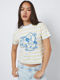 Disney Winnie the Pooh Stripe Baby Tee Tops & T-Shirts Skinnydip London