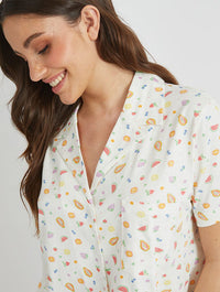 Ditsy Fruit Shirt & Short Pyjama Set Lingerie & Nightwear Skinnydip London
