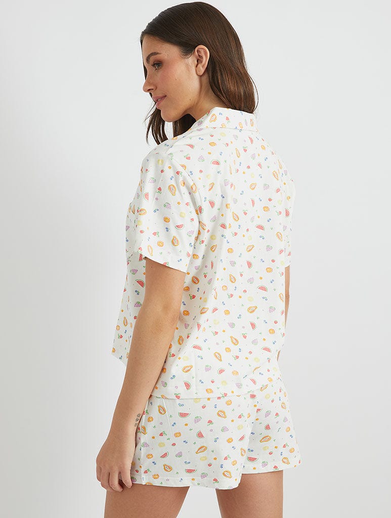 Ditsy Fruit Shirt & Short Pyjama Set Lingerie & Nightwear Skinnydip London