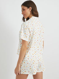 Ditsy Fruit Shirt & Short Pyjama Set Lingerie & Nightwear Skinnydip London