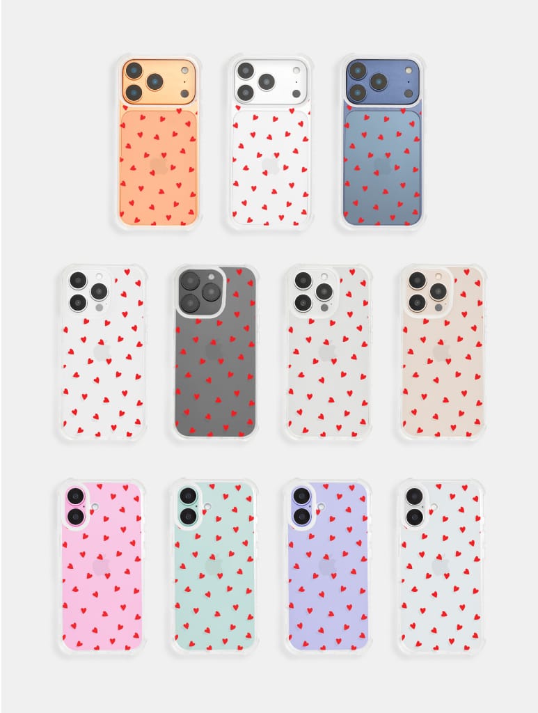 Ditsy Heart Shock iPhone Case Phone Cases Skinnydip London