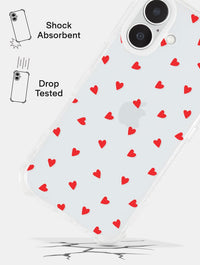 Ditsy Heart Shock iPhone Case Phone Cases Skinnydip London