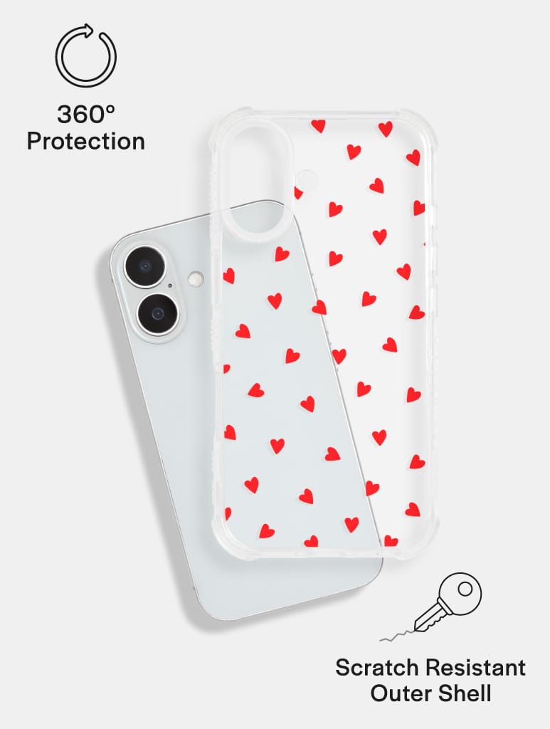 Ditsy Heart Shock iPhone Case Phone Cases Skinnydip London