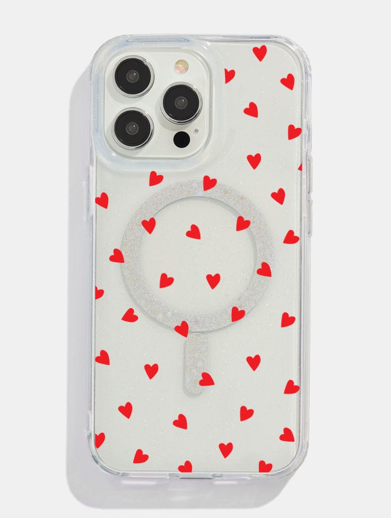 Ditsy Hearts Glitter MagSafe iPhone Case Phone Cases Skinnydip London