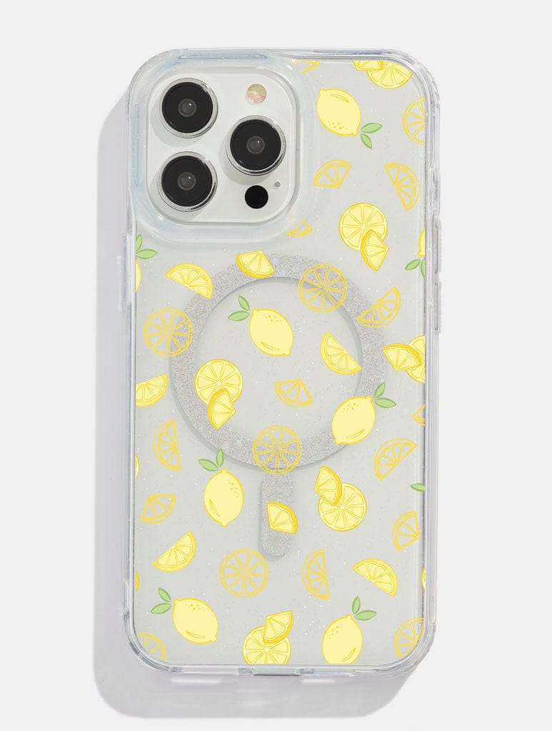 Ditsy Lemons Glitter MagSafe iPhone Case Phone Cases Skinnydip London
