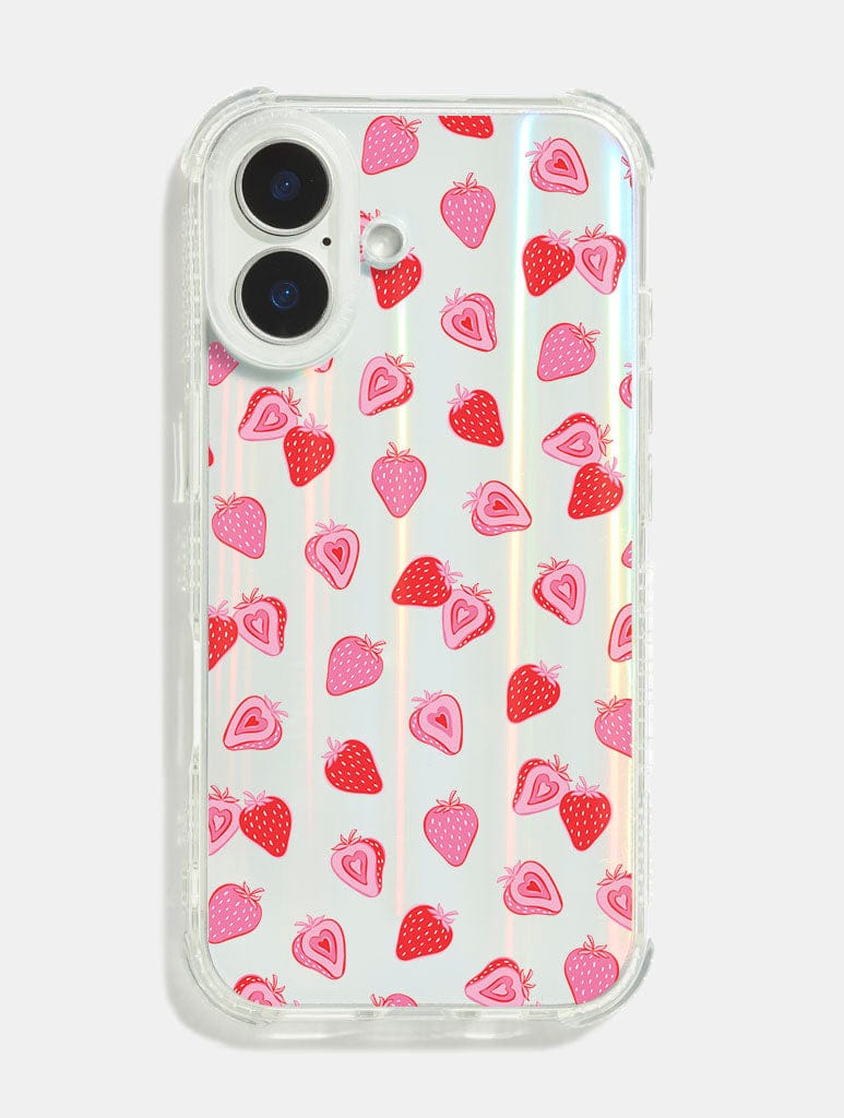 Ditsy Strawberries Shock iPhone Case Phone Cases Skinnydip London