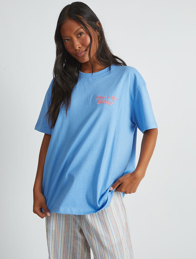 Dont Be Bitter Blue T-Shirt Tops & T-Shirts Skinnydip London